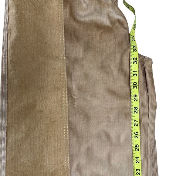 TWP Styles Two-Tone Corduroy Pants Camel Wide Leg Mid Rise Size 6 - Picture 12 of 14